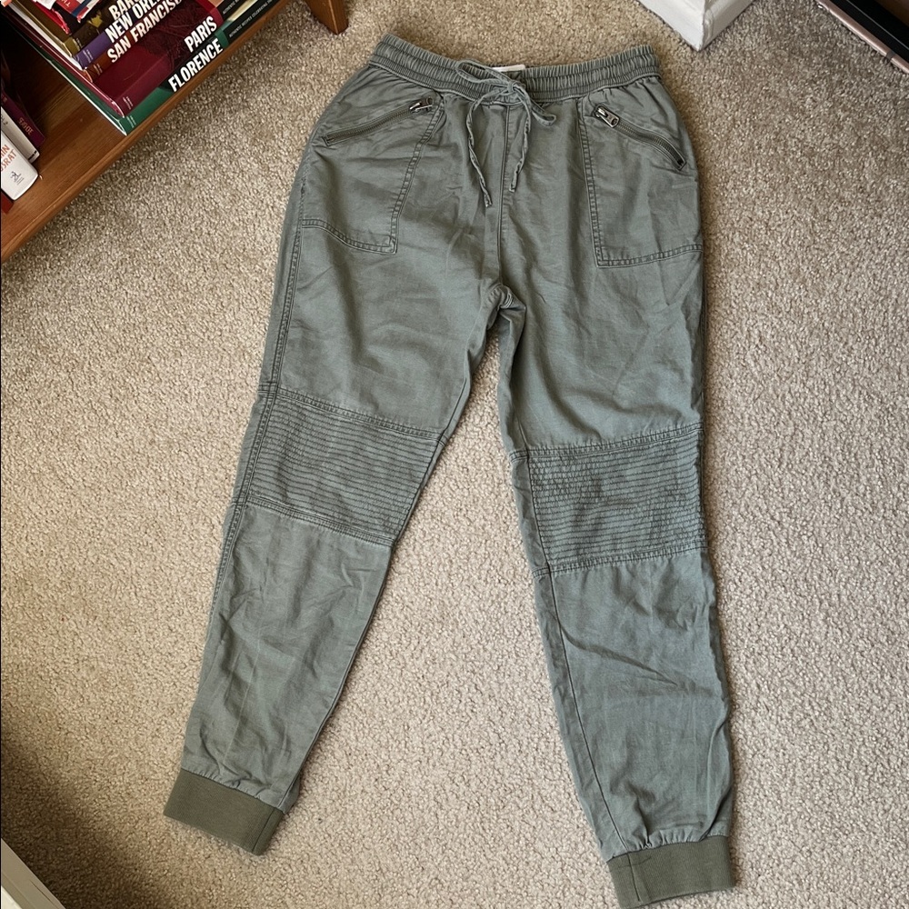 Abercrombie & Fitch Women's Moto Green Cotton Blend Utility Joggers, Size XS - Picture 2 of 15